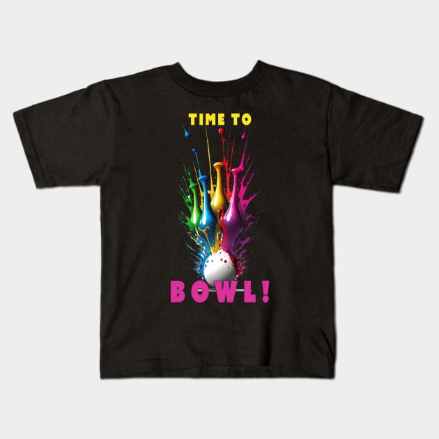 Time to Bowl! Kids T-Shirt by Urban Archeology Shop Gallery